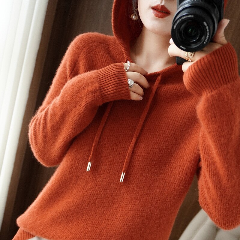 Sudadera Mujer Capucha Manga Larga Cálido