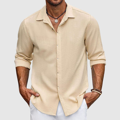 Camisa Lino Hombre Elegante Clásica