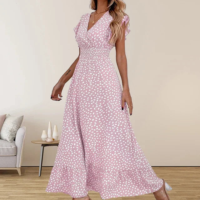 Vestido de Noche Elegante Gasa Sin Mangas - Vestiria