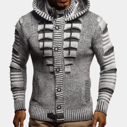Sudadera Hombre Capucha Cálido Abotonada - Vestiria