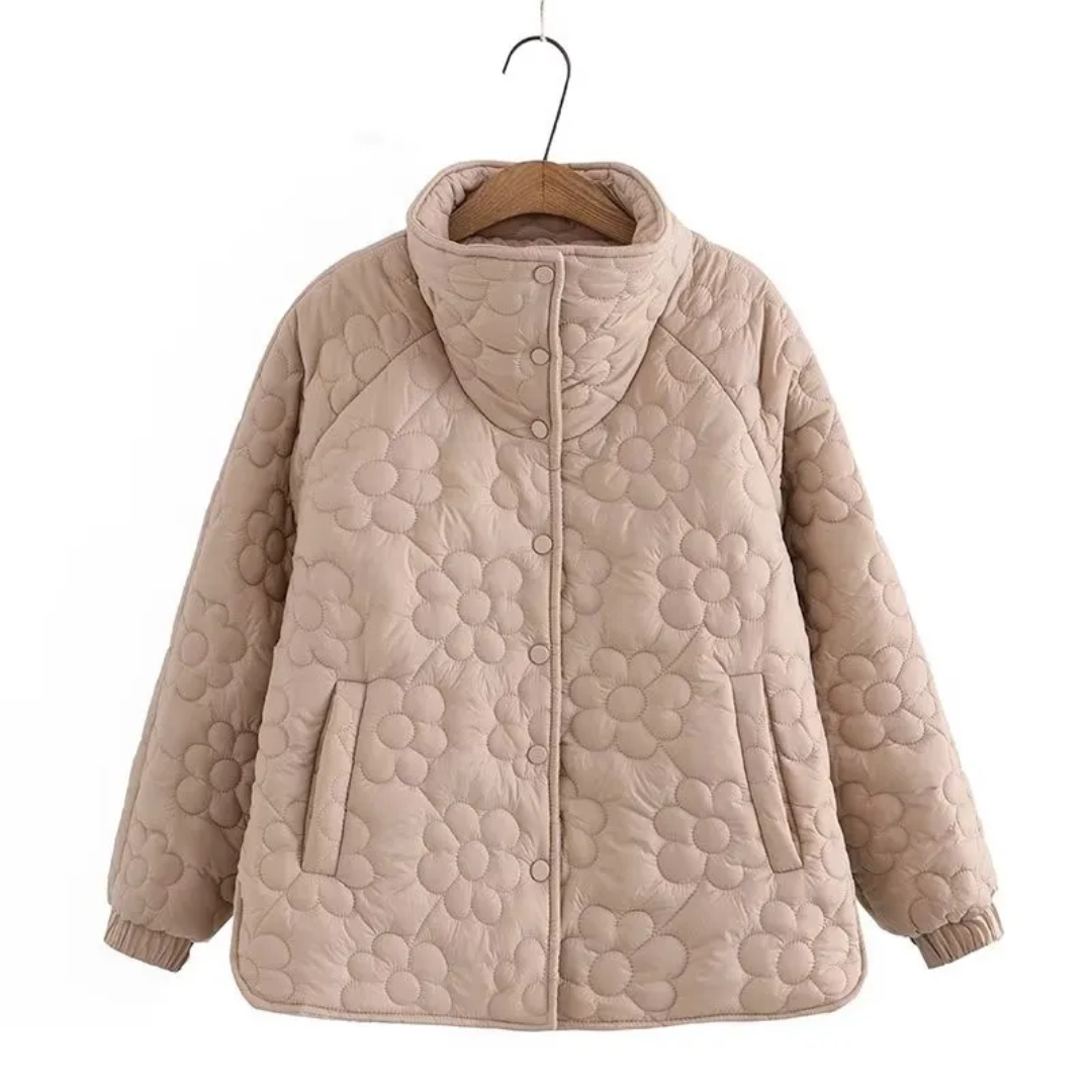 Abrigo Invierno Mujer Floral Elegante - Vestiria