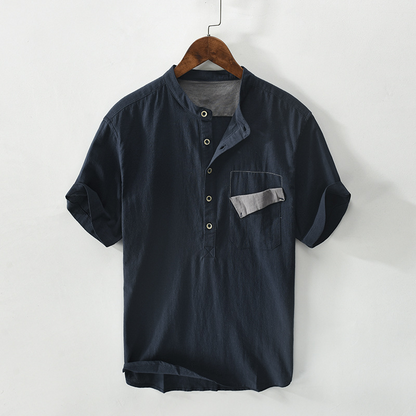 Camiseta Lino Elegante Hombre