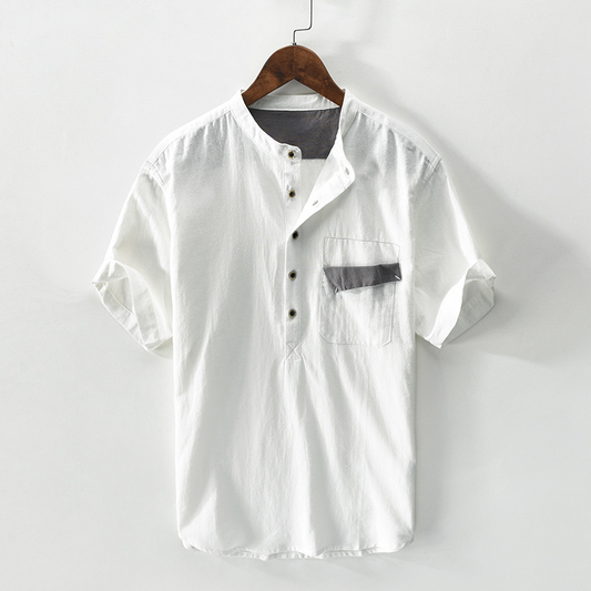 Camiseta Lino Elegante Hombre - Vestiria