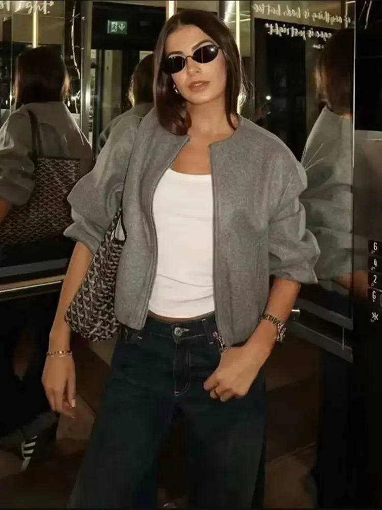Chaqueta otoño cómoda mujer elegante