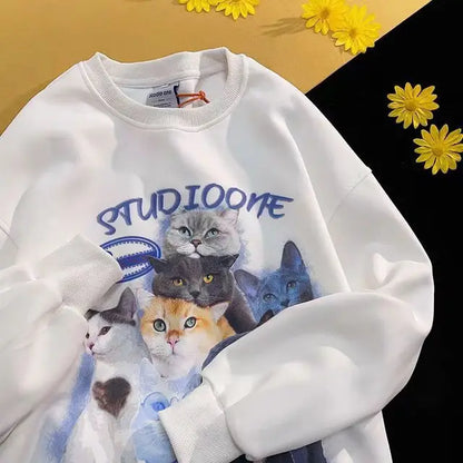 Sudadera Gato Confortable Algodón