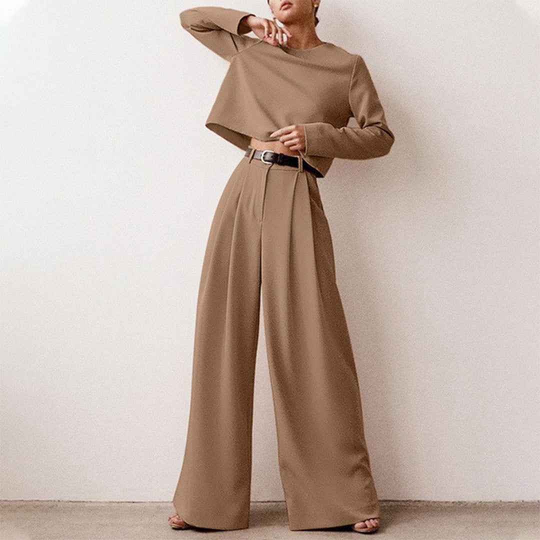Pantalones Palazzo y Top Cortejusto Mujer Elegante