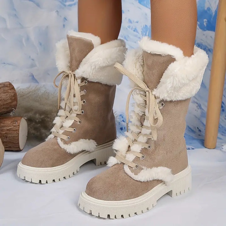 Botas de Nieve Cálidas con Pelo para Mujer - Vestiria