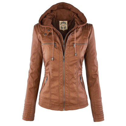 Chaquetón de cuero hombre abrigo forro polar - Vestiria