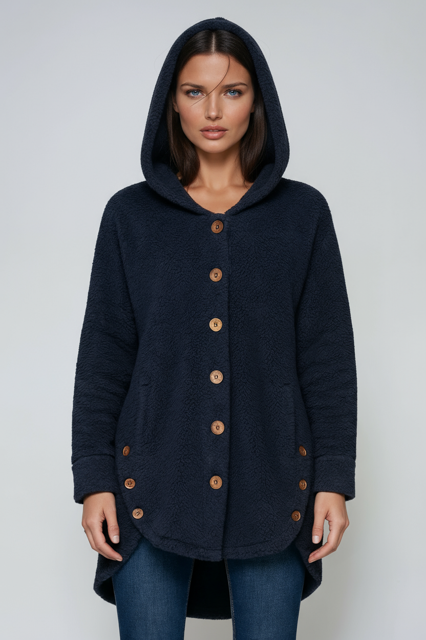 Chaquetón de Piel Sintética Cálido con Capucha Mujer - Vestiria