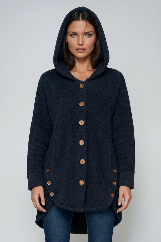 Chaquetón de Piel Sintética Cálido con Capucha Mujer - Vestiria