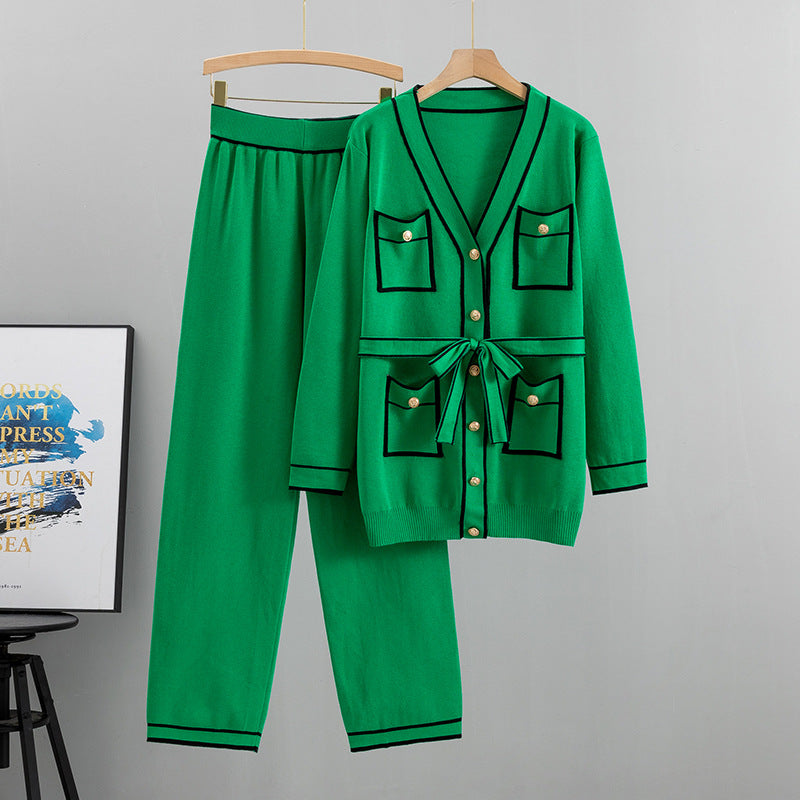 Chaquetón y Pantalón Elegante Mujer