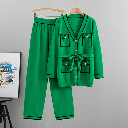 Chaquetón y Pantalón Elegante Mujer