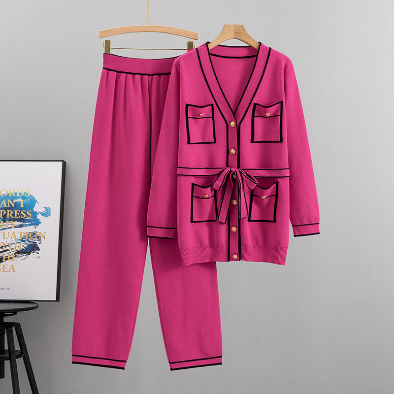 Chaquetón y Pantalón Elegante Mujer