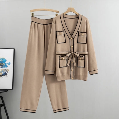 Chaquetón y Pantalón Elegante Mujer