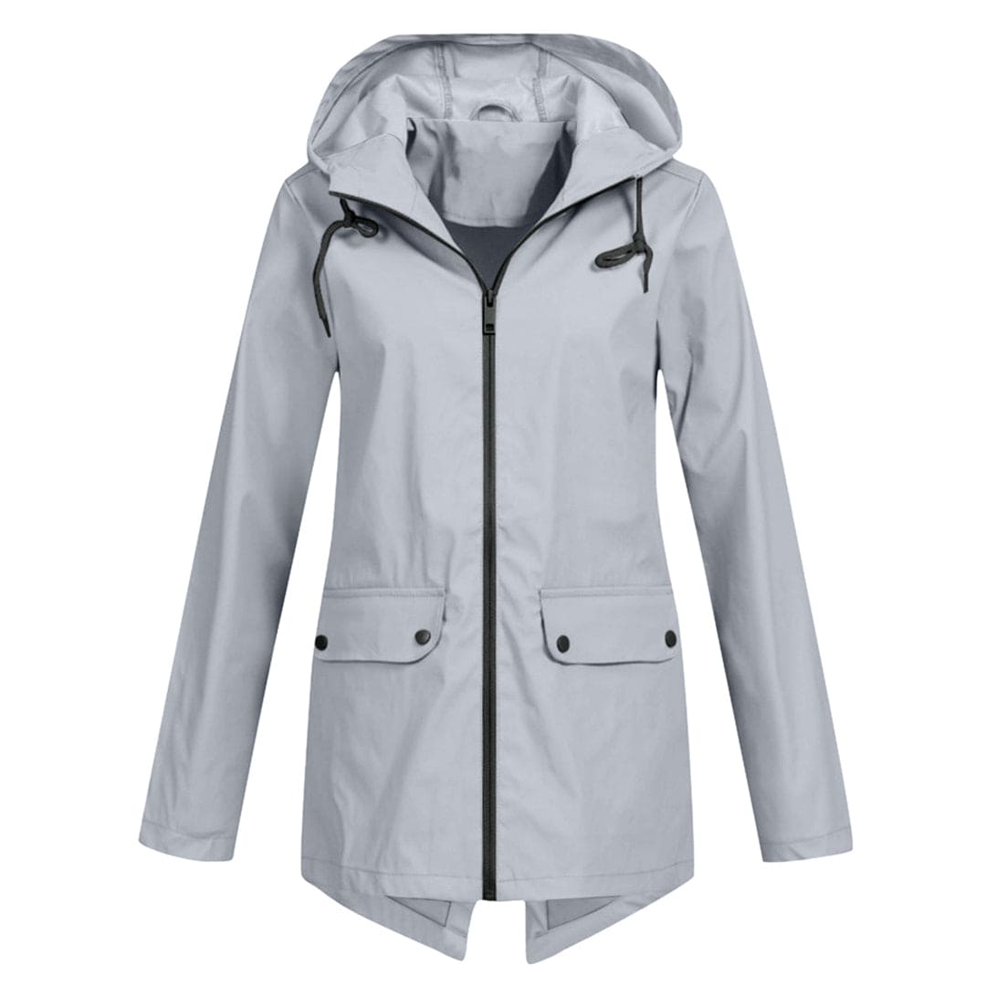 Chaqueta mujer impermeable ligera con capucha