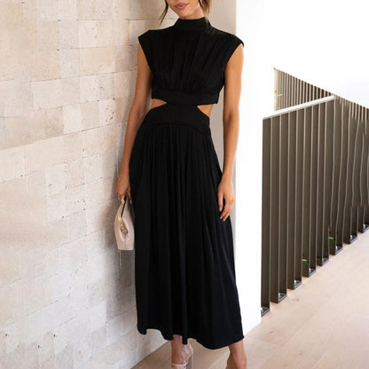 Vestido Sin Mangas Feminino Elegante