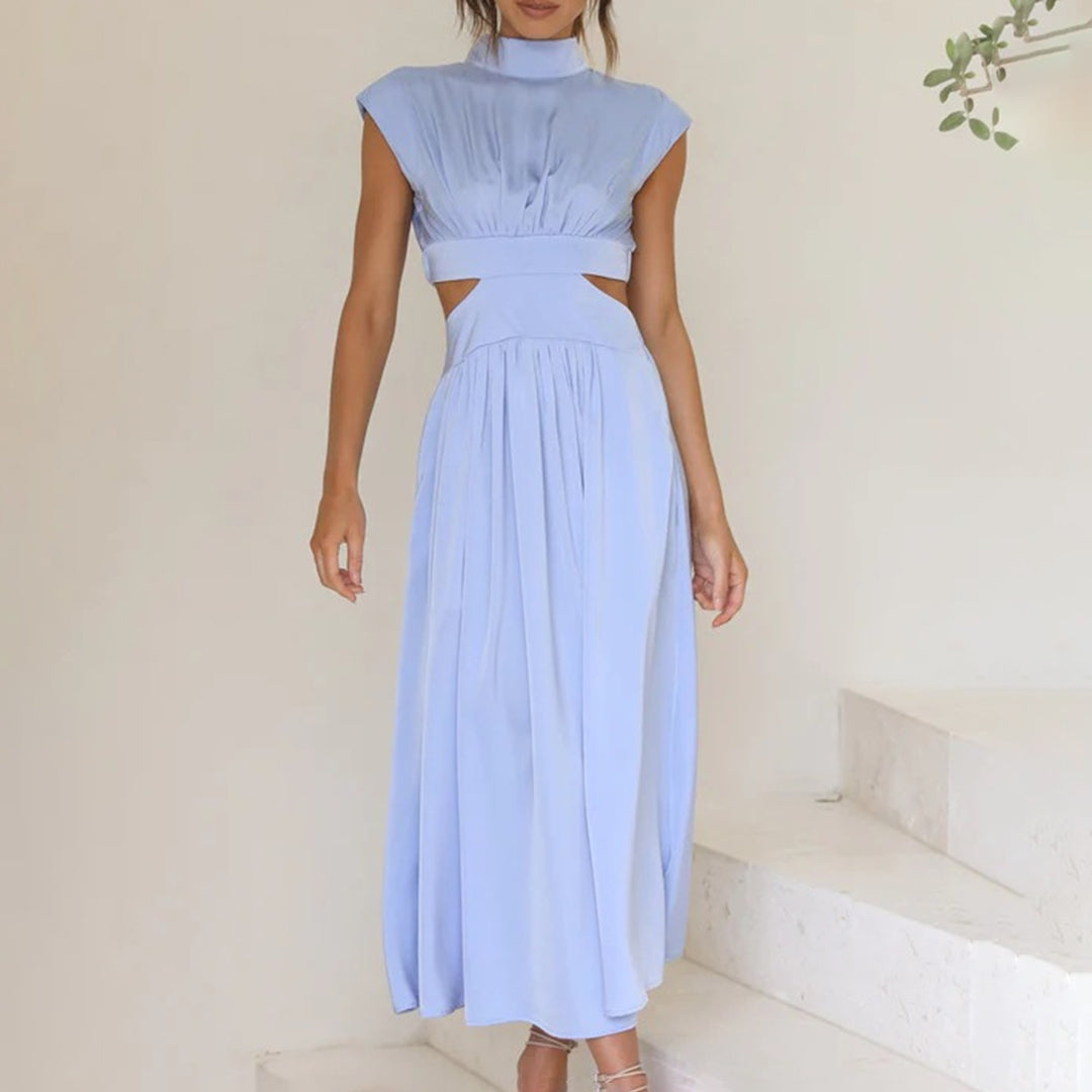 Vestido Sin Mangas Feminino Elegante