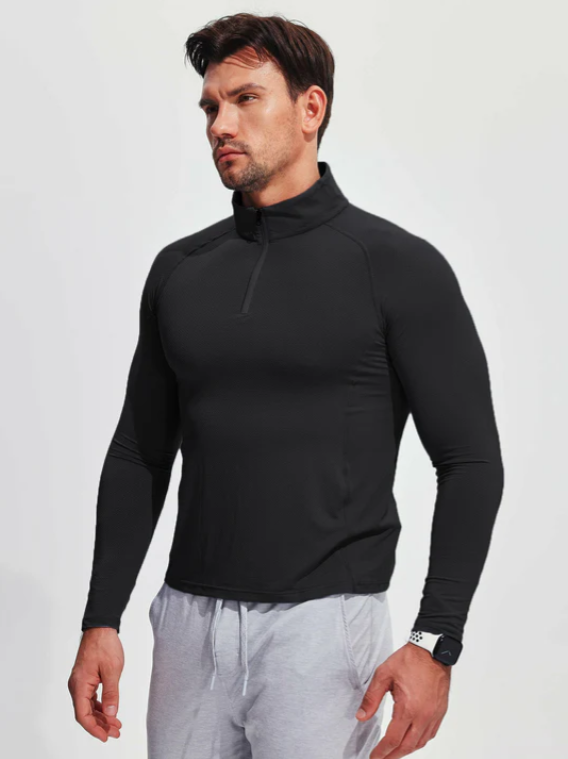 Camisa deportiva hombre con cierre rápido
