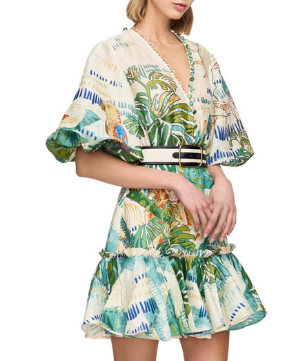 Minivestido Seda Lino Elegante Mujer - Vestiria