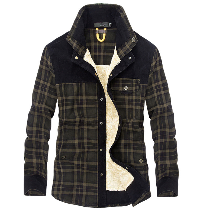 Chaquetón de invierno abrigado para hombre cuello alto