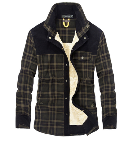 Chaquetón de invierno abrigado para hombre cuello alto