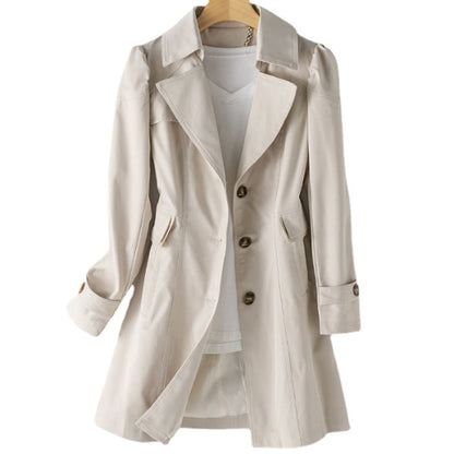 Abrigo Impermeable Largo Mujer Elegante