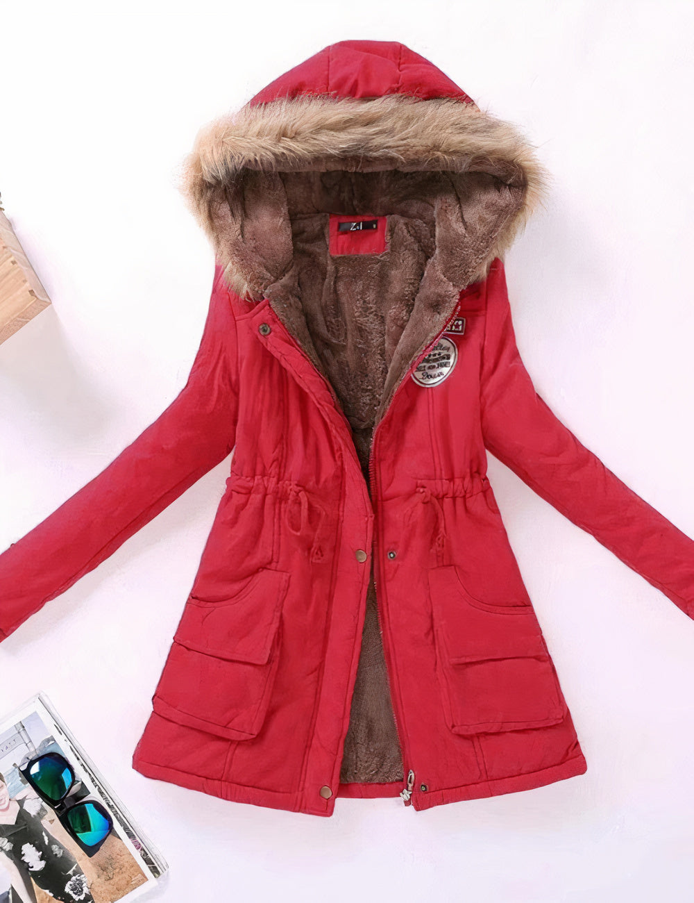 Chaqueta Mujer Forro Polar Suave Cálido