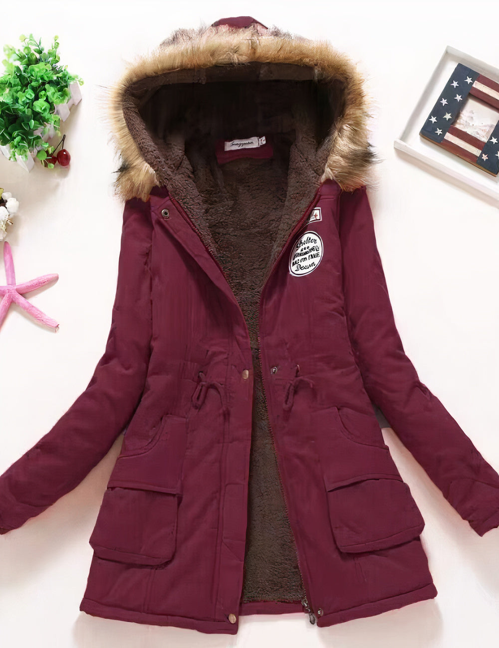 Chaqueta Mujer Forro Polar Suave Cálido