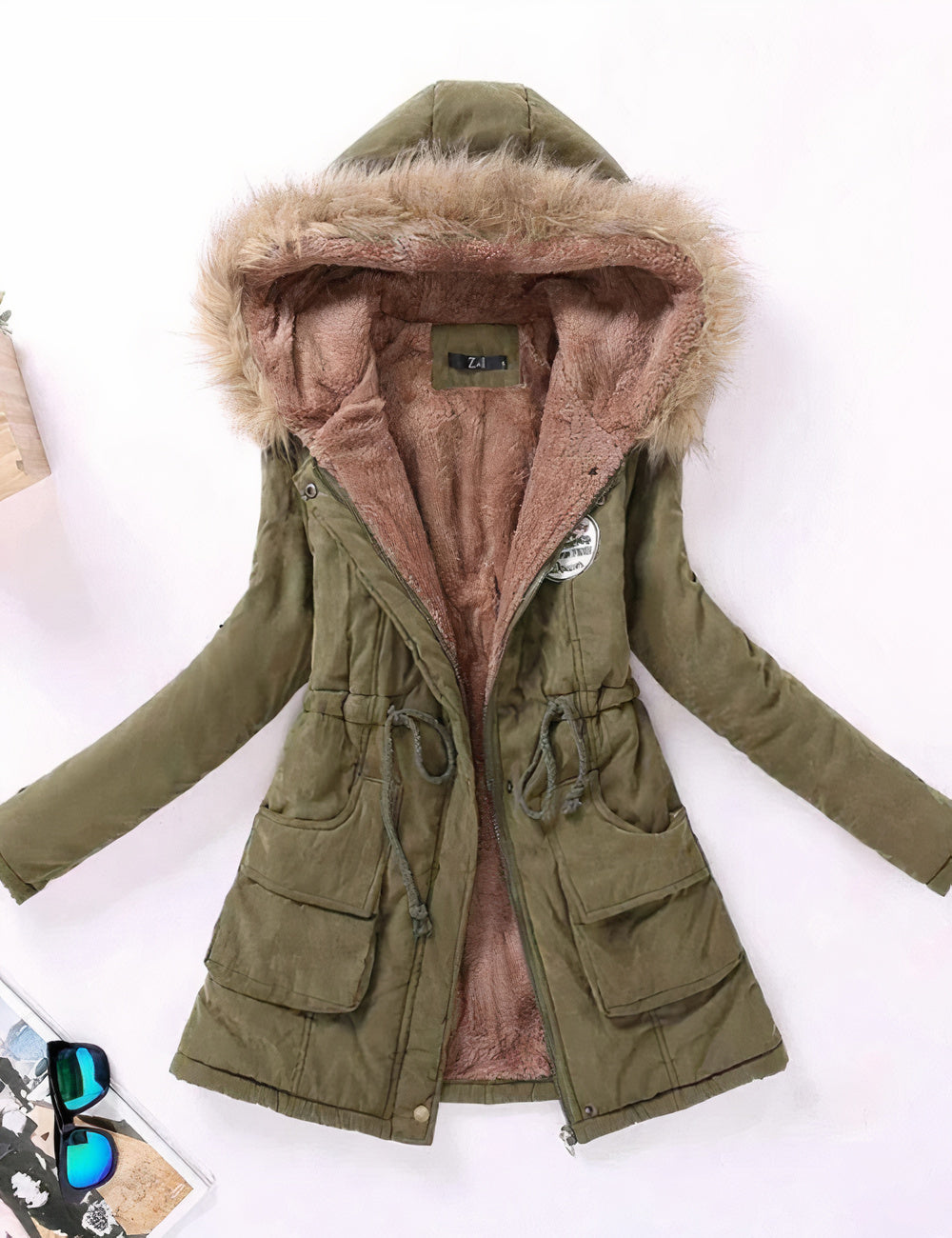 Chaqueta Mujer Forro Polar Suave Cálido