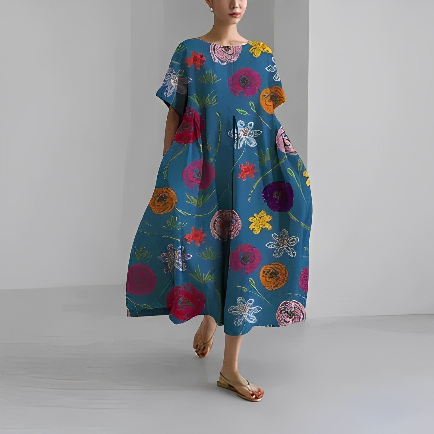 Vestido Flor de Mujer con Estilo Boho Chic