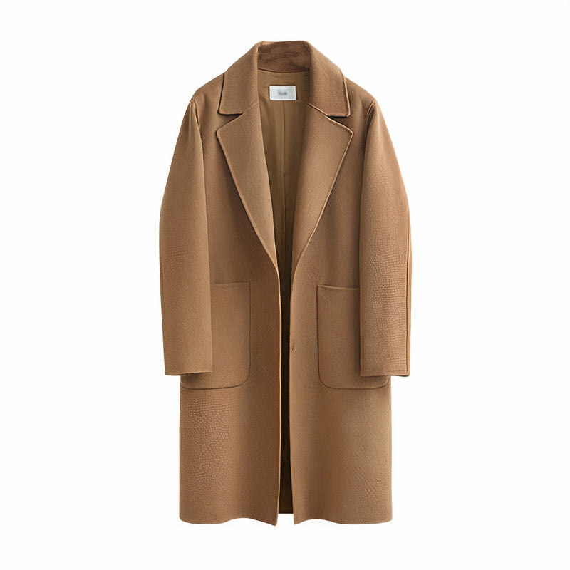 Abrigo Largo Mujer Invierno Lana Cálido - Vestiria