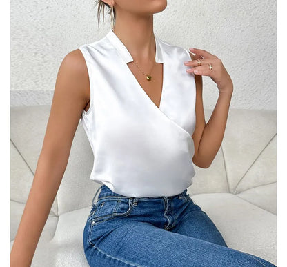 Top Mujer Elegante sin Mangas Clásico - Vestiria