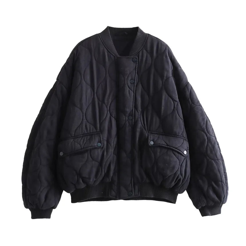 Chaqueta Algodón Cuello Redondo Clásica