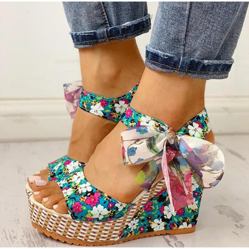 Sandalias de Cuña Florales Verano