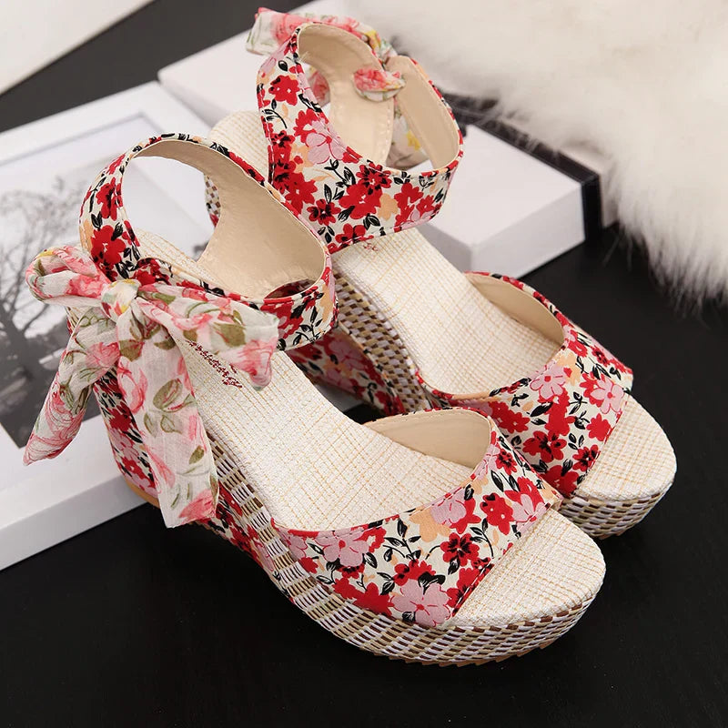 Sandalias de Cuña Florales Verano