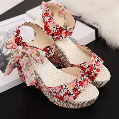 Sandalias de Cuña Florales Verano