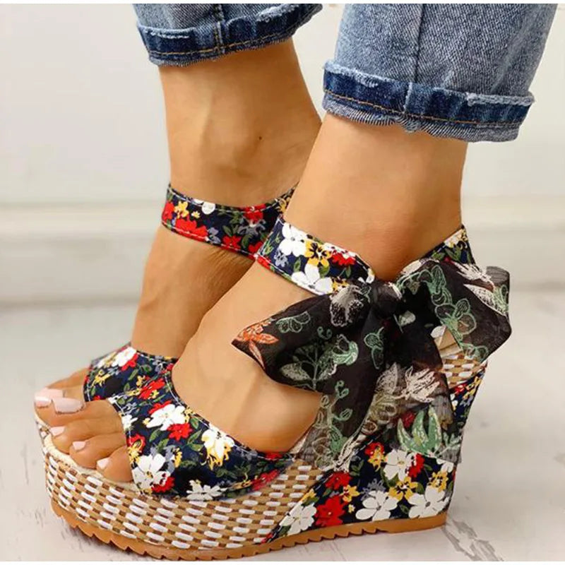 Sandalias de Cuña Florales Verano