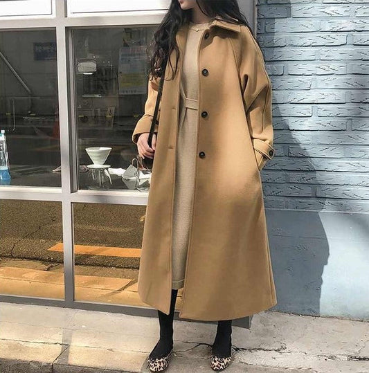 Abrigo Mujer Largo Corte A Elegante - Vestiria