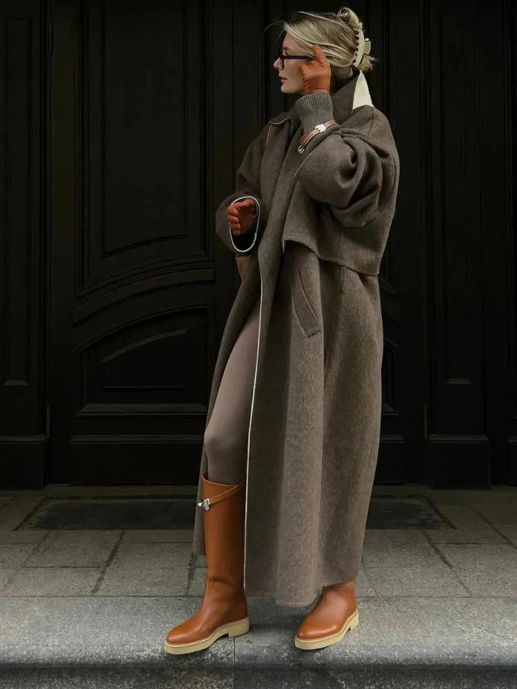 Abrigo Gabardina Oversize Chic Mujer - Vestiria