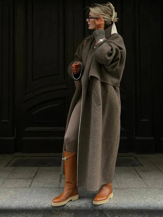 Abrigo Gabardina Oversize Chic Mujer - Vestiria