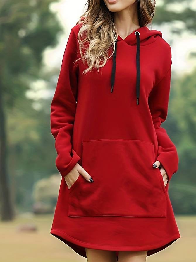 Vestido deportivo cálido con capucha y mangas largas - Vestiria