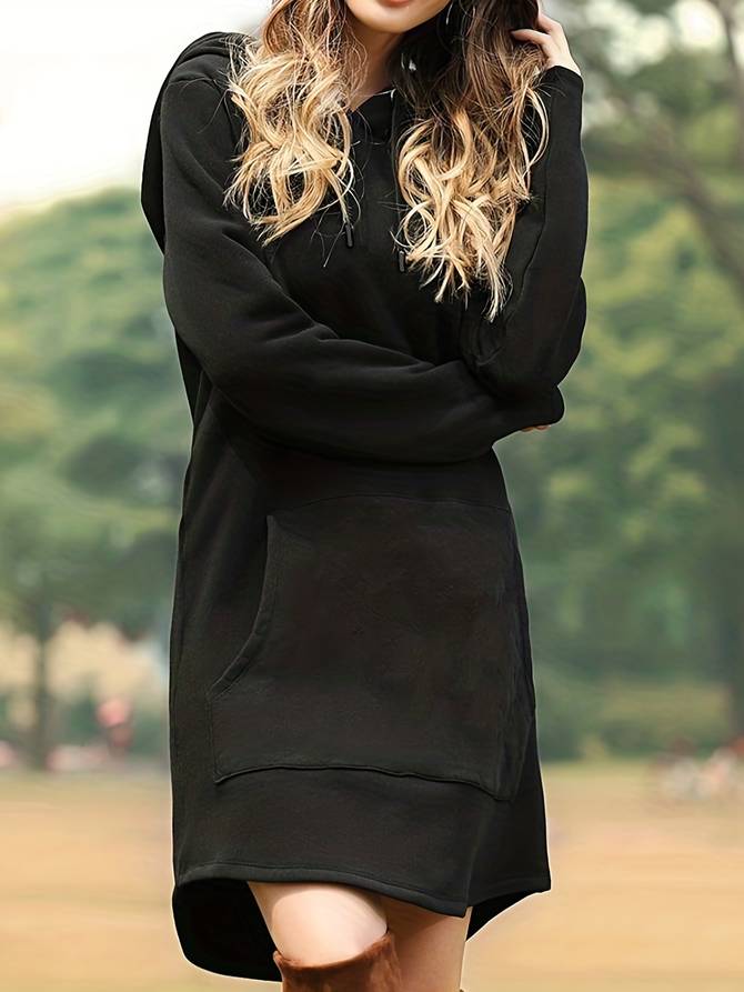 Vestido deportivo cálido con capucha y mangas largas