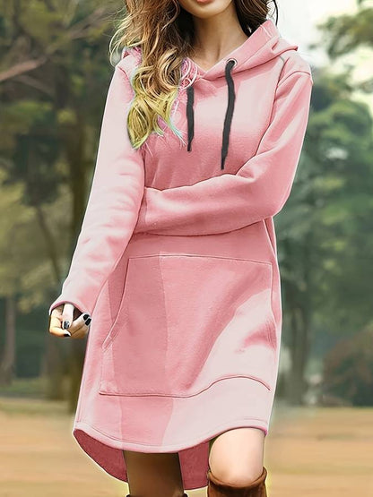 Vestido deportivo cálido con capucha y mangas largas