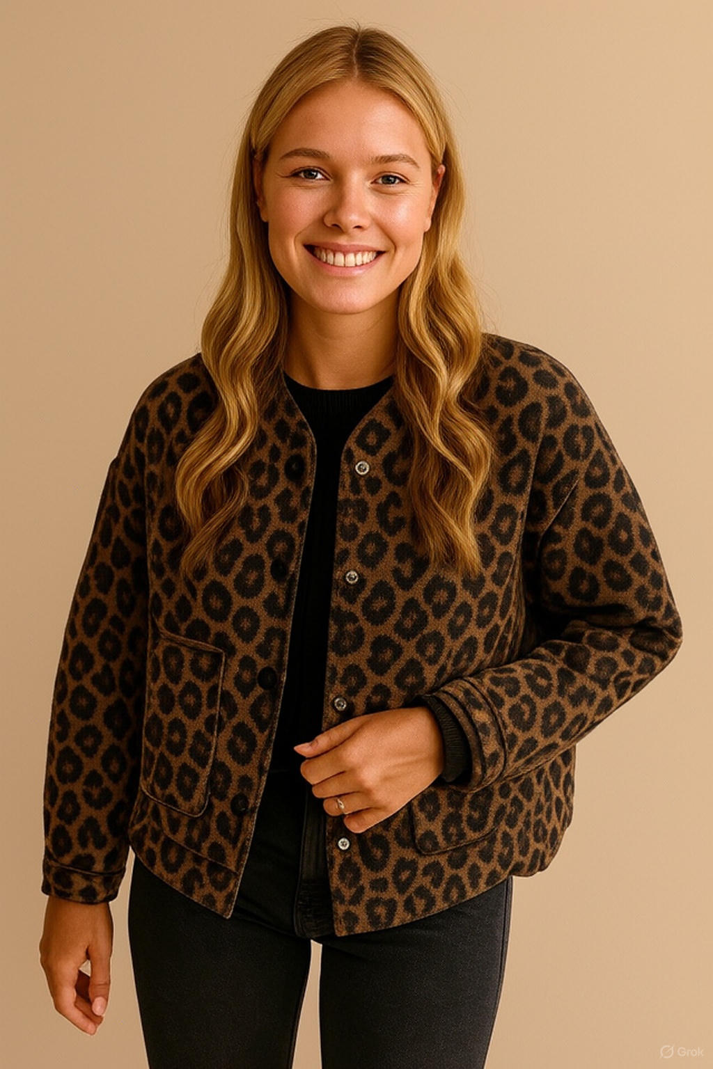 Chaqueta mujer animal print elegante - Vestiria