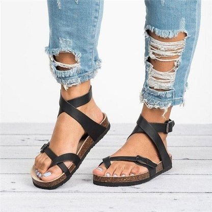 Sandalias Cuero Mujer Elegantes Verano