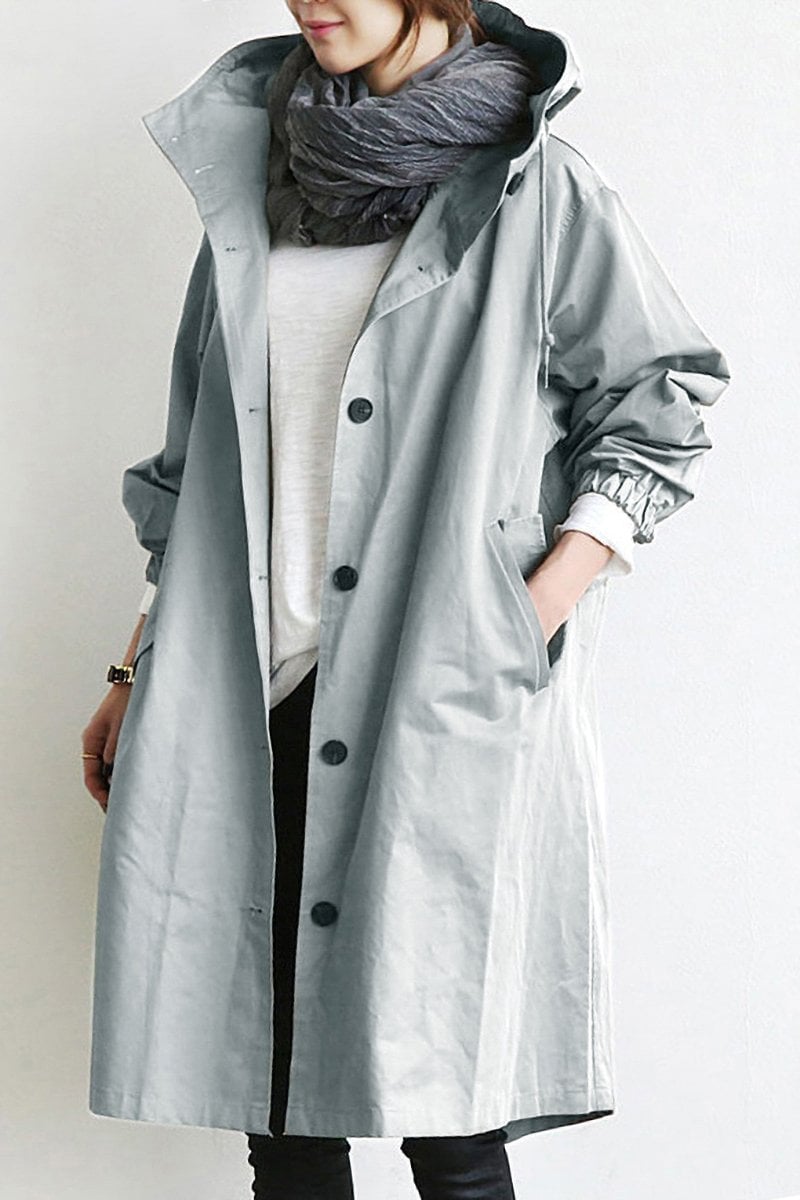 Chaquetón impermeable mujer con capucha moda - Vestiria