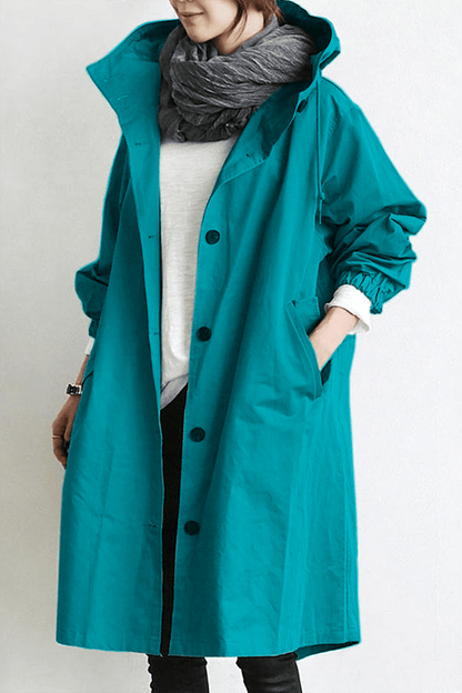 Chaquetón impermeable mujer con capucha moda