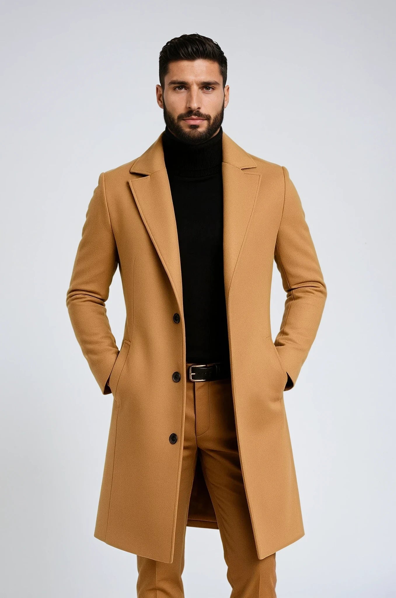 Chaquetón de invierno hombre abrigo largo cálido - Vestiria