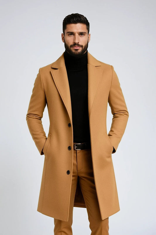Chaquetón de invierno hombre abrigo largo cálido - Vestiria
