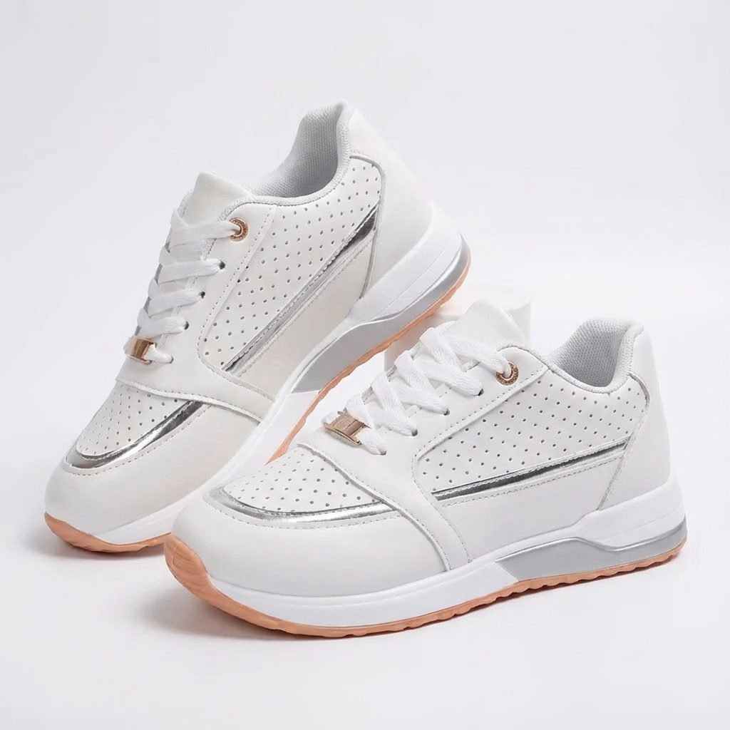 Zapatillas Mujer Plataforma Cómodas con Cordones - Clara Moda